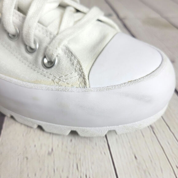 Converse Chuck Taylor All Star Lugged High White Platform Shoes Womens Size 11 - Picture 8 of 9